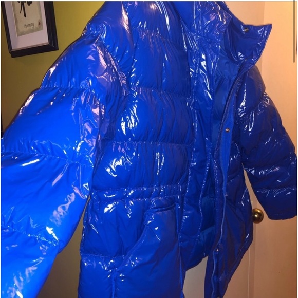 ©💙🦋Royal Blue shine puffer jacket one of a kind in✨ - Picture 5 of 7